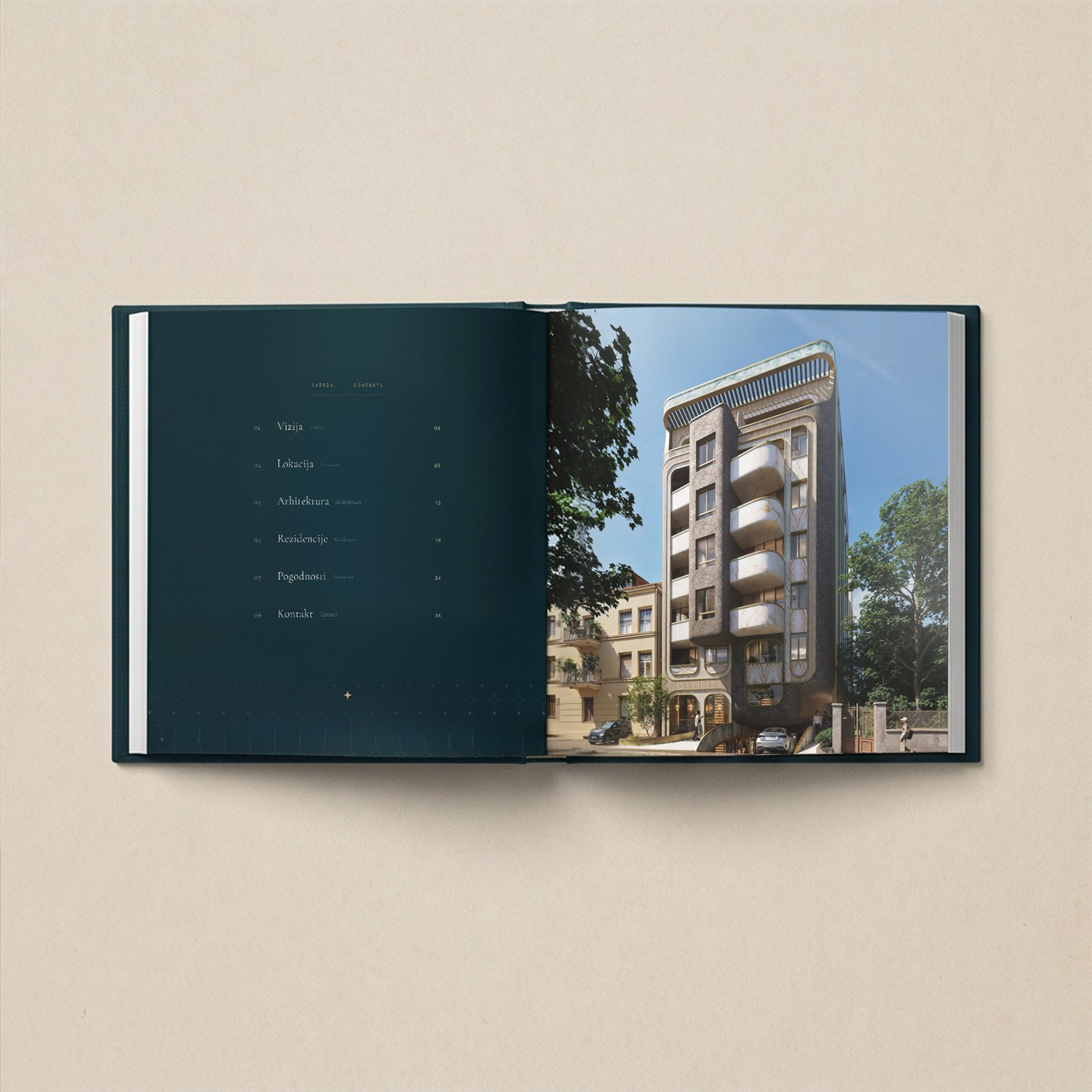 Mirage booklet — printed book spread